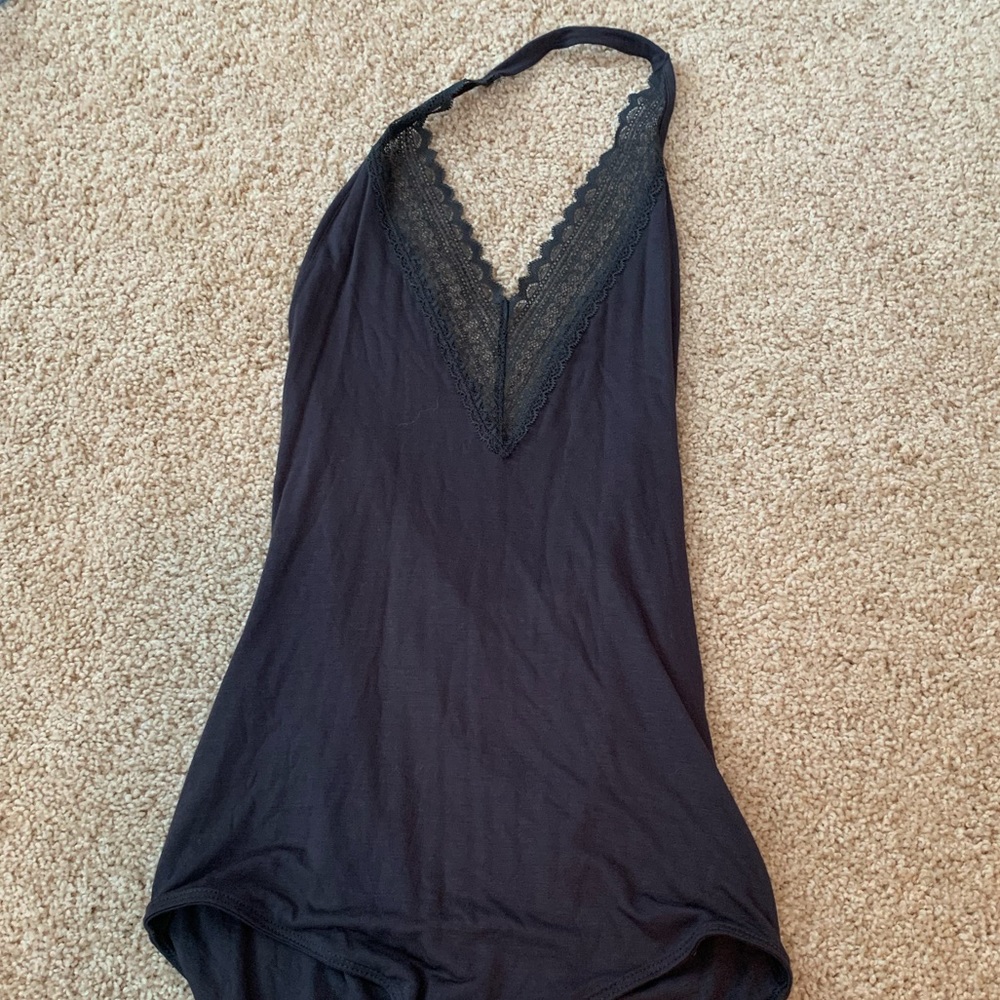 American Eagle Outfitters Grey Lace Bodysuit